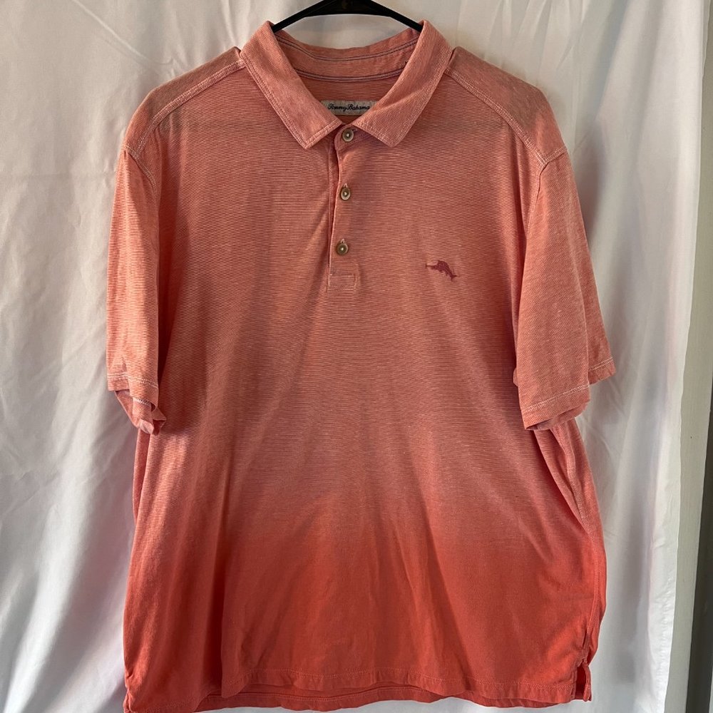 Tommy Bahama Beach Gradient Orange Polo X-Large